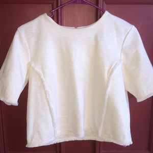 Cream crop top